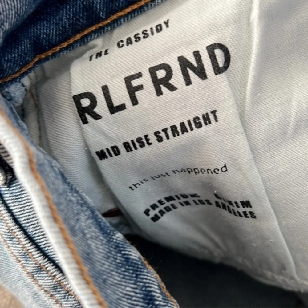 New GRLFRND Cassidy Midrise Straight Jeans In la brea Size 27 - Picture 6 of 9